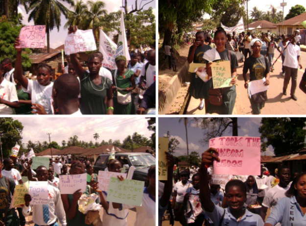 The Condom Pledge World AIDS Day March in Bo, Sierra Leone